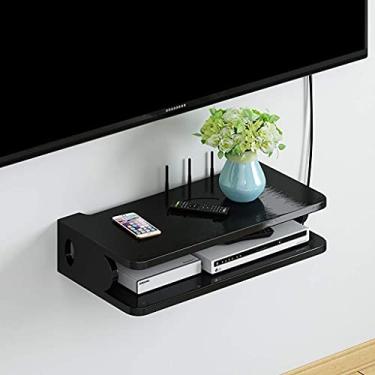 Imagem de Prateleira De Parede De Madeira Maciça Prateleira De Tv Montada Na Parede Conjunto De Prateleira Flutuante Top Box Roteador Dvd Player Tv Prateleira De Armazenamen, 48cm|brown, 48cm|Brown