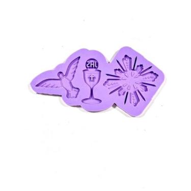 Imagem de R567 Molde de silicone religioso pomba cálice ostensório resina decora