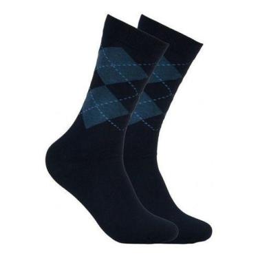 Imagem de Kit 3 Meia Social Casual Masculina Keny - Algodão, Diversificado, 38 a