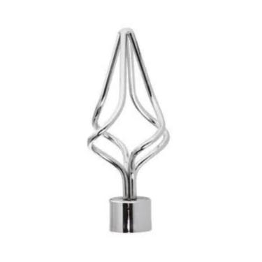 Imagem de Ponteira para varão de cortina, modelo Chama 28mm (1 peça) - Gaks, cro