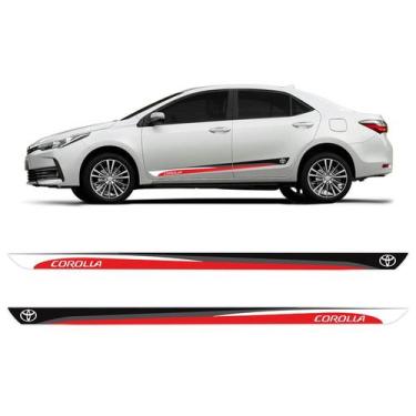 Imagem de Faixa Lateral Toyota Corolla 2009/2022 Adesivo Vermelho - SPORTINOX, C