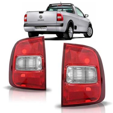 Imagem de Par Lanterna Traseira Saveiro G5 2011 2012 2013 Bicolor - JCV