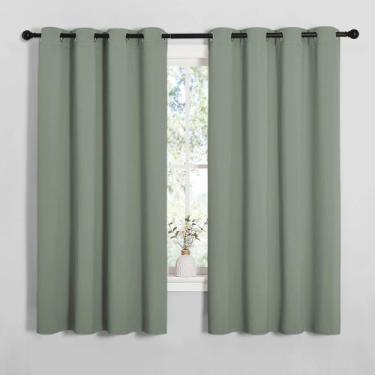 Imagem de Painéis de cortina NICETOWN Blackout Draperies Verde acinzentado 140x1