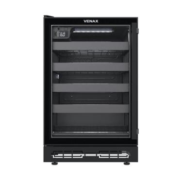 Imagem de Adega de Vinhos de Embutir Venax 24 Garrafas Preto Porta Invertida