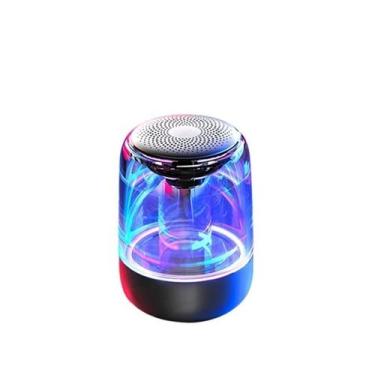 Imagem de Alto-falante Bluetooth Genérico Mini Portable com luzes LED pretas - L