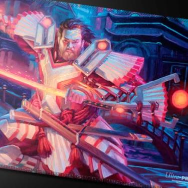 Imagem de Ultra PRO - Commander Series #5 - Three Color Wedge - Isshin Stitched Playmat for Magic: The Gathering | Use as Mousepad, Desk Mat, Protects MTG Cards During Gameplay Best TCG Tournament Essential