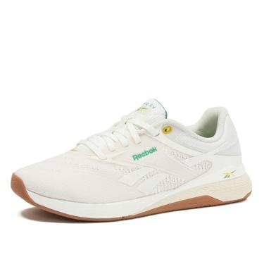 Imagem de Reebok Nano X5 Tênis feminino para caminhada, academia e treinamento cruzado, Giz/alabastro/verde melhorado, 42
