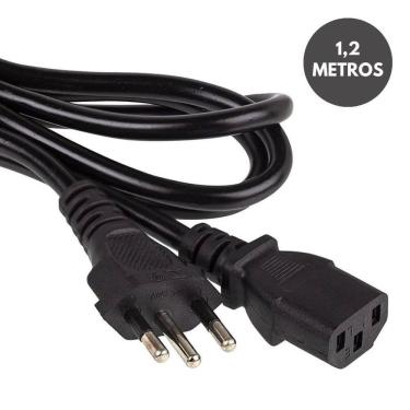 Imagem de Cabo De Força Tripolar 1,2M Pc Fontes Monitores