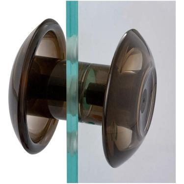 Imagem de 2X Puxador Redondo Porta De Vidro Correr E Pivotante 1 Furo