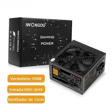 Imagem de Fonte De Alimentação PC IWONGOU RM 700W Preta Silenciosa Com Ventoinha