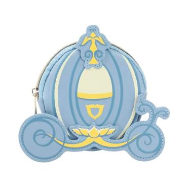 Imagem de Bioworld Bolsa de moedas Disney Cinderella Enchanted Carriage Blue 12,7 cm
