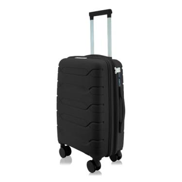 Imagem de Mala de bordo rígida em Polipropileno com expansor, 4 rodas 360º, cadeado segredo. Para bagagem de 10kgs (P1MB Preta 1)