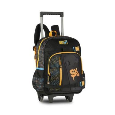 Imagem de Mochila Escolar De Rodinha SkateBoard Menino Clio