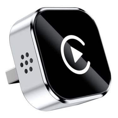 Imagem de Adaptador CarPlay sem fio 2025 Upgrade CarPlay com fio para sem fio, design mini USB para carros com cabo integrado Apple CarPlay Plug and Play, fácil de usar, conexão rápida e estável, reprodução de