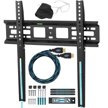 Imagem de Cheetah Suporte de TV fixo para a maioria das TVs de 26 a 60 polegadas até 52 kg VESA 400 x 400 mm, com cabo HDMI de 10 pés, suporte de parede para TV LCD LED OLED-4K, compatível com pinos de 40.6 cm