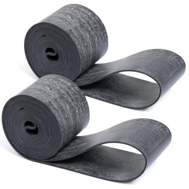 Imagem de B2Jiu 2 peças de tiras de aro de motocicleta 48 x 2,5 cm, fita de borracha durável com orifício de haste de válvula, forros de pneu de roda, proteção de tubo contra furos de mamilo de raio, compatível