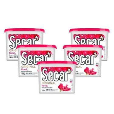Imagem de Kit Com 5 Anti Mofo Secar Original Floral 180g Secar Desumidificador A