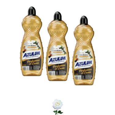Imagem de Limpador perfumado aroma cha branco marca azulim kit 3