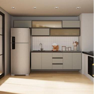 Imagem de Cozinha Modulada 7 Peças 5 Aéreos 2 Balcões Nara CabeCasa MadeiraOrigi