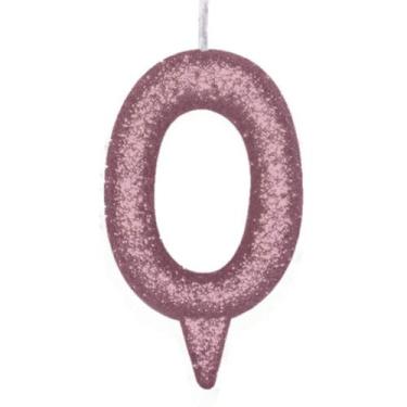 Imagem de Vela De Aniversário Número Magic Glitter Rose Gold - PartiuFesta
