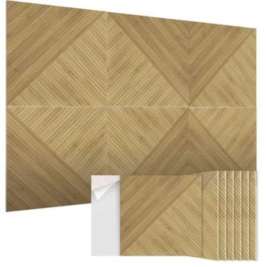 Imagem de EVENRISING Painéis acústicos pacote com 6, painéis de parede à prova de som 23,6 x 23,6 polegadas, grandes painéis decorativos de absorção de som, tratamento acústico autoadesivo para estúdio