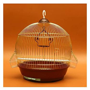Imagem de Gaiola de pássaro papagaio de metal gaiola de pássaro grande aço inoxidável galvanizado estorninho Myna Xuanfeng peônia ferro papagaio gaiola ninho de pássaro (cor: A)
