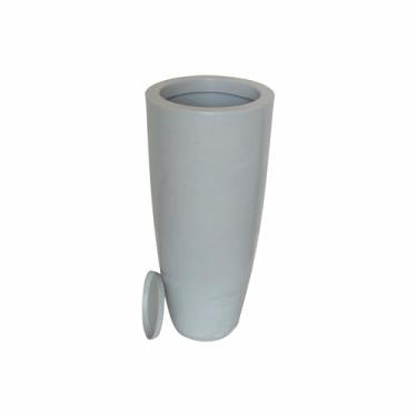 Imagem de Vaso Decorativo Cone Grande Brilhante de Luxo, Estilo Moderno G (cinza cimento)