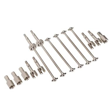 Imagem de SPYMINNPOO Kit de Eixo de Transmissão CVD de Metal Robusto para Carro WLtoys 144001 RC, Eficiência de Transmissão de Alta Potência para Ventiladores de Carro RC