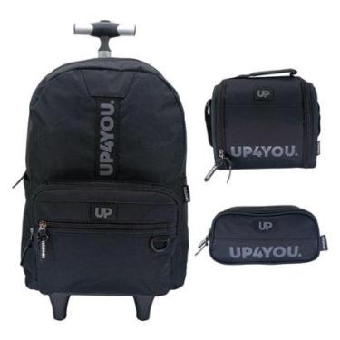Imagem de Kit Mochila De Rodinha UP4YOU + Lanch + Estojo Triplo 49532-Masculino