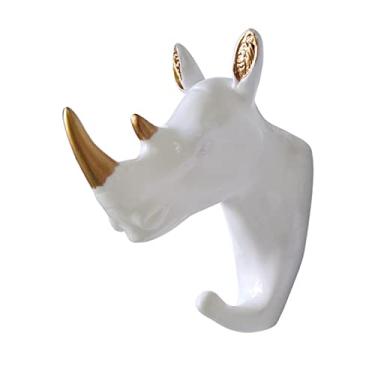 Imagem de Cabide de parede suporte de chave gancho para pendurar na parede chifres de veado cabide de parede cabide de exibição autoadesivo cabide de chave cabide de armazenamento de parede cabide de casaco