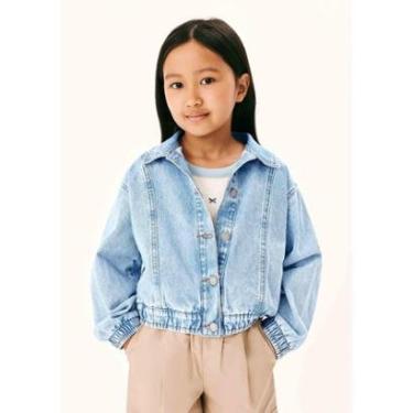 Imagem de Jaqueta Infantil Menina Bomber Em Jeans-Feminino