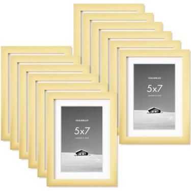 Imagem de Porta-retratos Venusmiles, pacote com 12, 5 x 7 polegadas com 4 x 6 ta