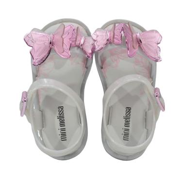 Imagem de Sandália Mini Melissa Fly Sandal III bb Branco Perolado/Rosa