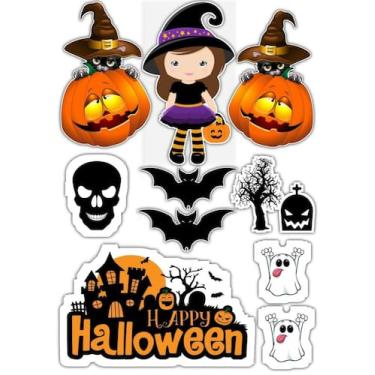 Imagem de Topper Halloween Personalizado  Deixe Seu Bolo Assustador e Divertido!