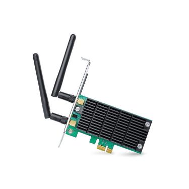 Imagem de Placa PCI Express TP-Link Archer T6E AC1300 Dual Band Wireless 802.11ac 867Mbps 5GHz 400Mbps 2.4GHz Antenas Externas