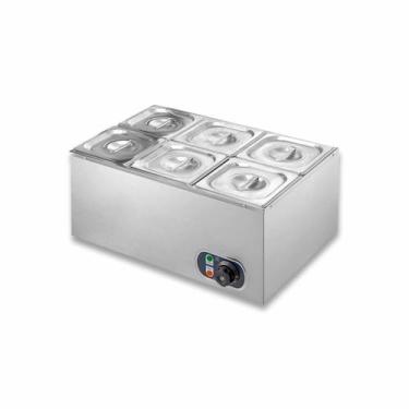 Imagem de Rechaud Aquecido Banho Maria 6 Cubas Inox Zepper ZPRC061/6, 110V