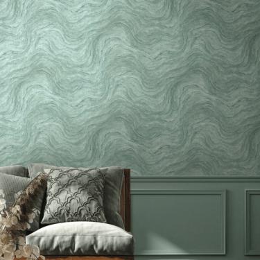 Imagem de Papel de Parede Struktura Pedra Verde 45759