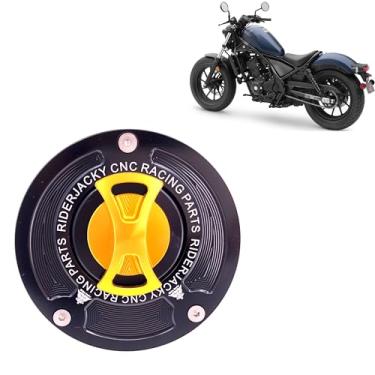 Imagem de Riderjacky Compatível com tampa de combustível sem chave de liberação rápida Honda CG150 Titan Mix 2014-2016| CMX 300 500 Rebel 2017-2024 | CMX1100 Rebel 21-24 | Macaco 125 18-2024 | NC750X 18-23
