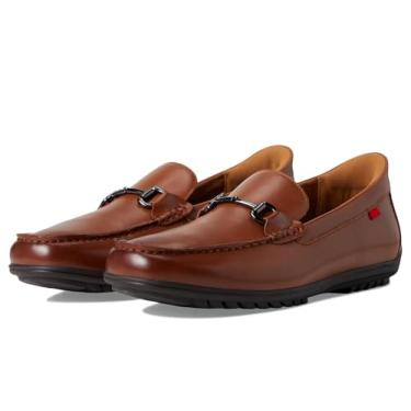 Imagem de Marc Joseph New York Mocassins masculinos casuais sem cadarço com fivela, Cognac Napa Leather, 8 Wide
