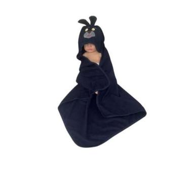 Imagem de Toalha Capuz Para Bebê Felpuda Com Bordado de Microfibra Extra Macio. 