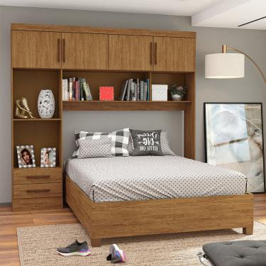 Imagem de Guarda Roupa Modulado com Cama Paris 4 Portas 2 Gavetas