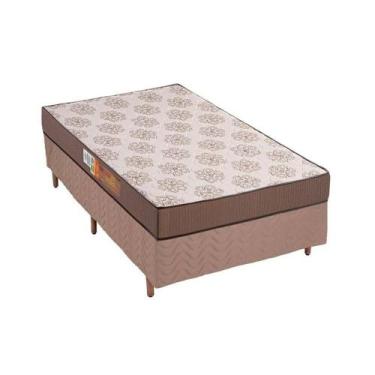 Imagem de Colchão Polar D28 Pérola Class Marrom+Cama Box 88x188 - Colchões Polar