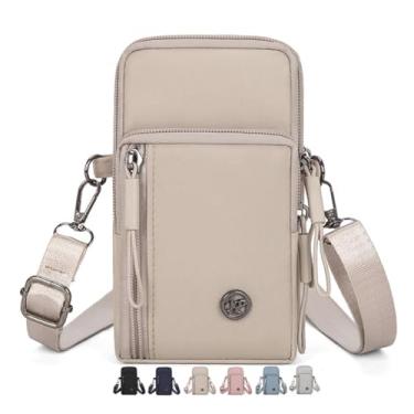 Imagem de Bolsas transversais pequenas para mulheres, mini bolsas de celular carteiras de pulso bolsa de ombro bolsa de braço bolsa de viagem para mulheres e homens, A-camel, Medium, Bolsa transversal pequena