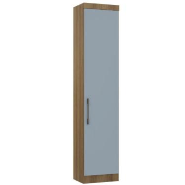 Imagem de Guarda Roupa Sapateira Modulada 50cm 1 Porta Paris Luciane Móveis Avelã Pf Com Grey Sky Pf