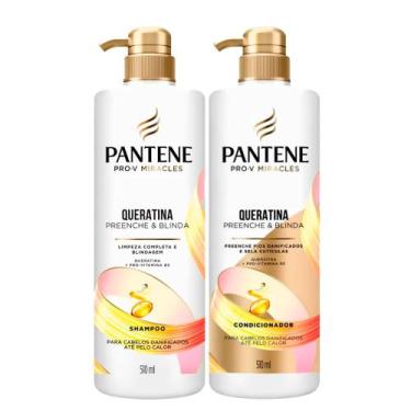 Imagem de Kit Shampoo E Condicionador Pantene Pro-V Miracles Queratina 510ml