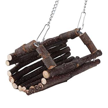 Imagem de Yctze Túnel da Rede do Balanço do Animal de Estimação de Applewood para Hamsters-brinquedo da Mastigação & Tubo Cama de Escalada-acessório Gaiola de Suspensão para Animais Pequenos