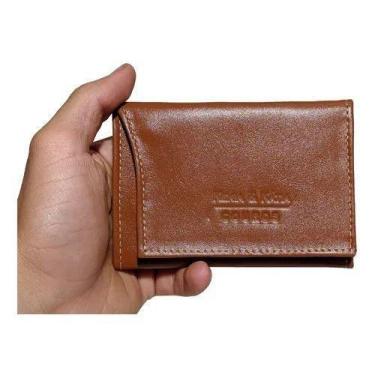 Imagem de Carteira Fina Slim Em Couro Porta Documento De Moto Carro Cnh Dinheiro