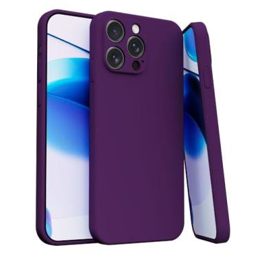 Imagem de Capa Case Capinha Para iPhone 15 PRO MAX Silicone Aveludada Com Forro aveludado Premium (ROXO)