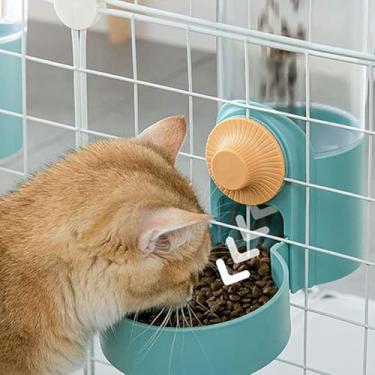 Imagem de Qiilu Tigela de Garrafa de água Automática para Animais de Estimação Suspensa - Alimentador Automático para Cães, Gatos, Cães, Coelhos - Capacidade de 1L (Verde)