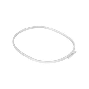 Imagem de Pulseira Bracelete Liso Feminino Prata 925 - DR Joias
